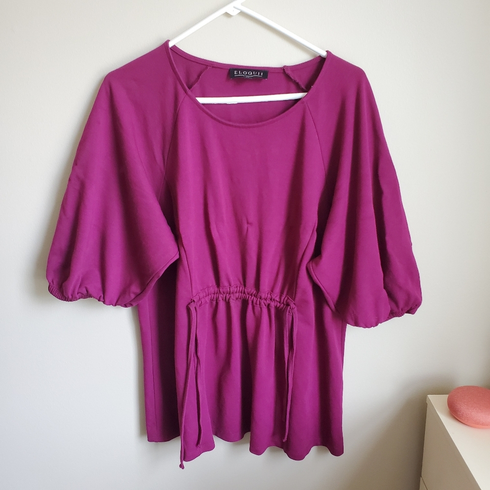 Eloquii Cinched Adjustable Waist Top